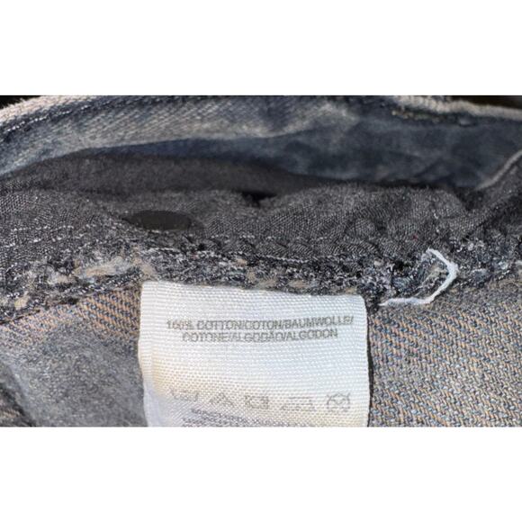 Free People Cut Off Shorts Dark Wash Button Fly Distressed Women's 27 Mid Rise - Picture 7 of 7
